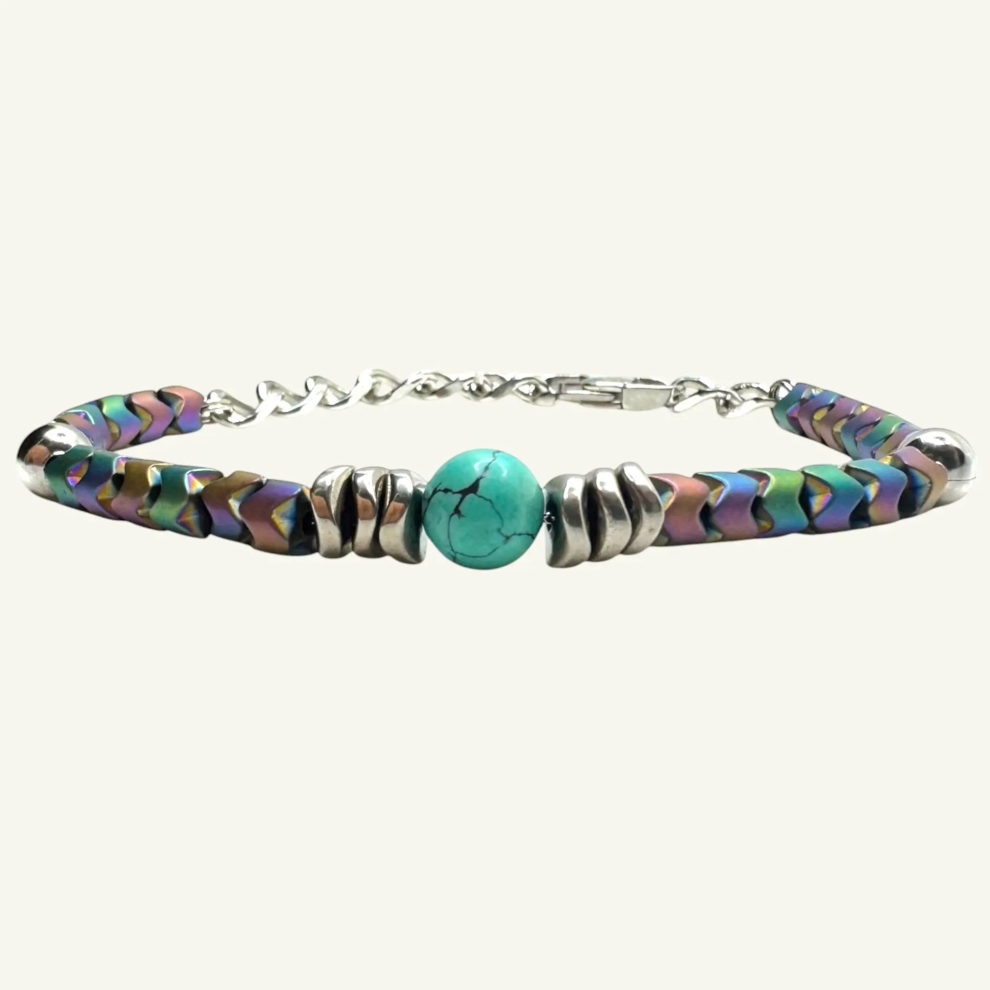 Bracciale sfera di turchese Sharifa Crystals